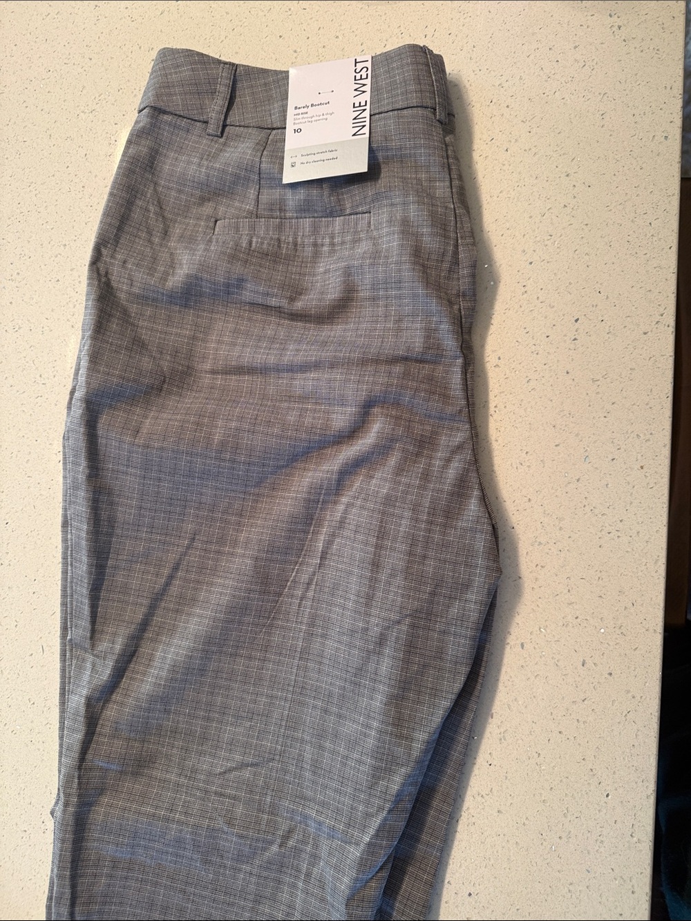 Nine West Gray Plaid Women's Dress Trousers